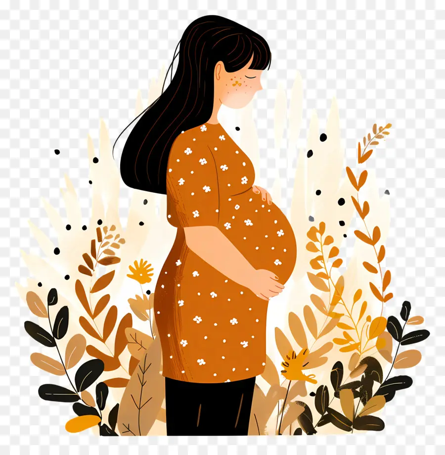 беременная женщина，беременная женщина мультфильм PNG