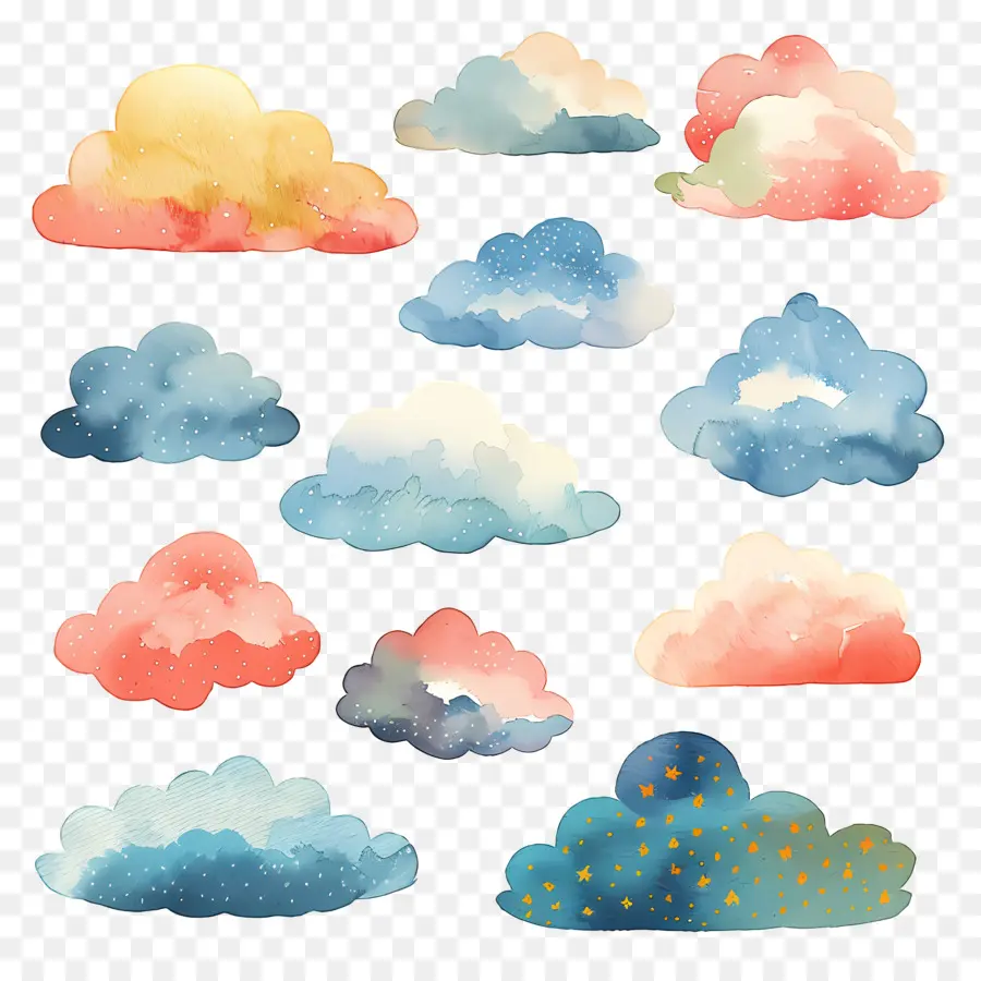 облако，акварельные облака PNG