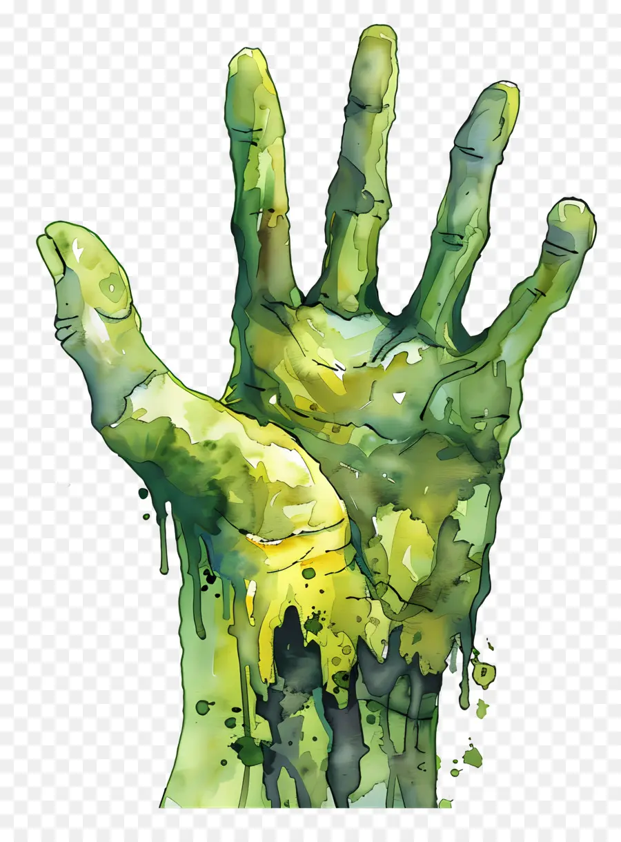 рука зомби，цифровая живопись PNG