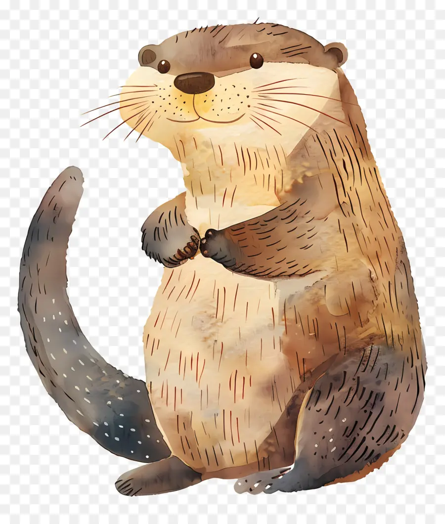 выдра，Cartoon Animal PNG