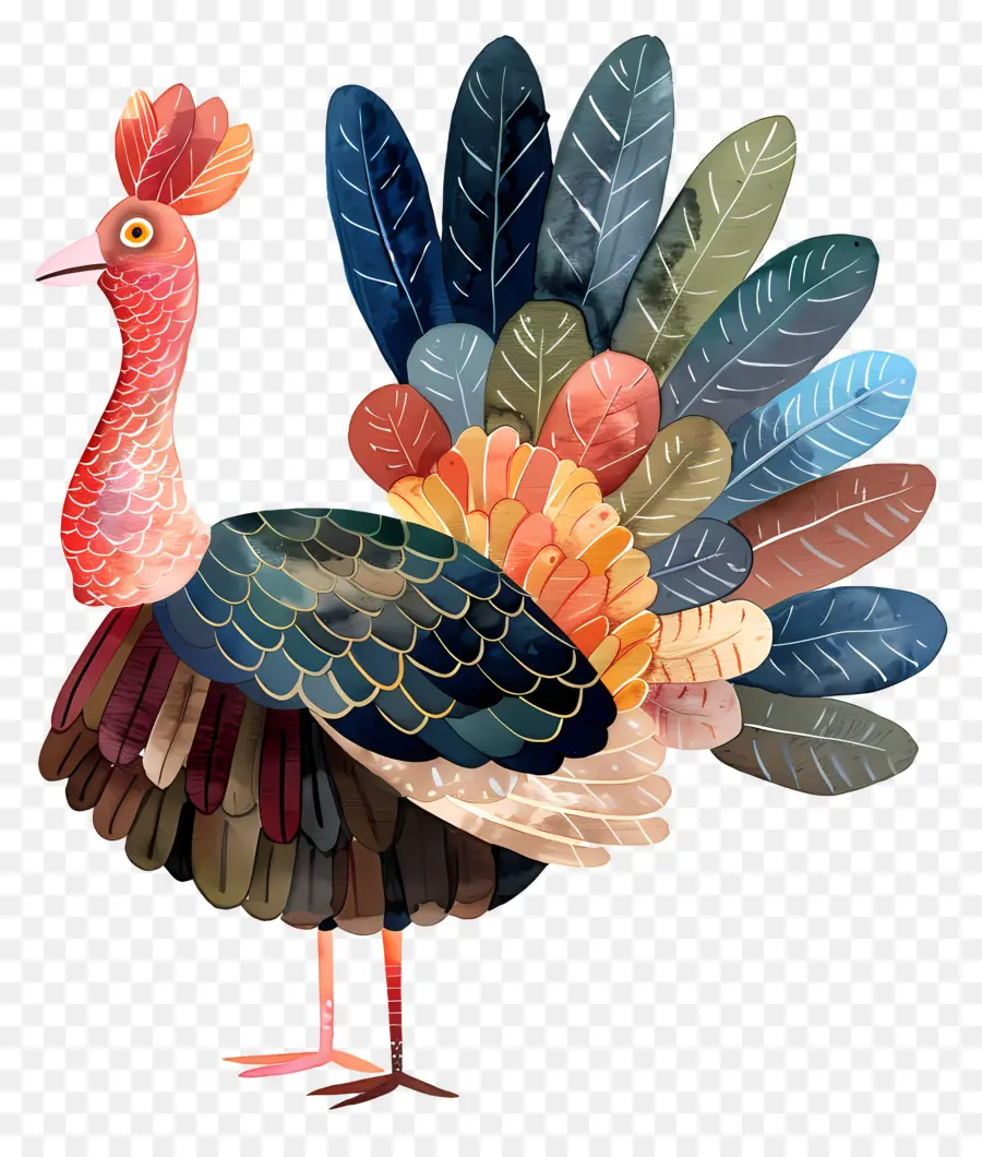 Турция，красочная индейка PNG