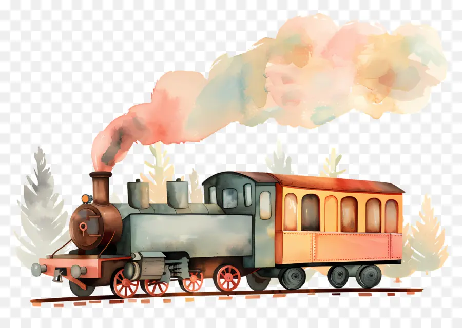 Поезд，Steam Locomotive PNG