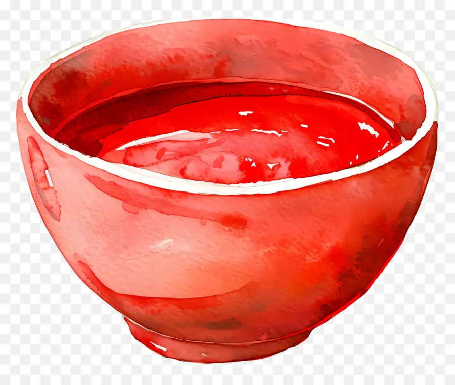 Кетчуп чаша，Акварельная миска PNG
