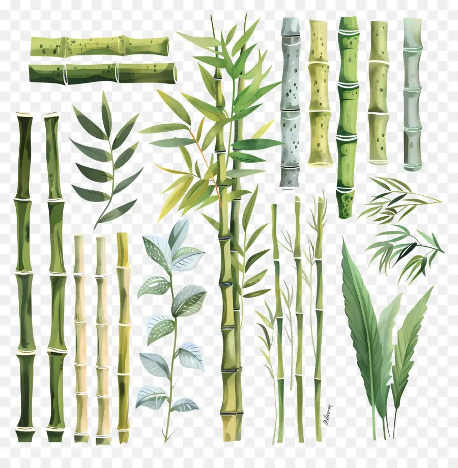 Bamboo，бамбуковые растения PNG