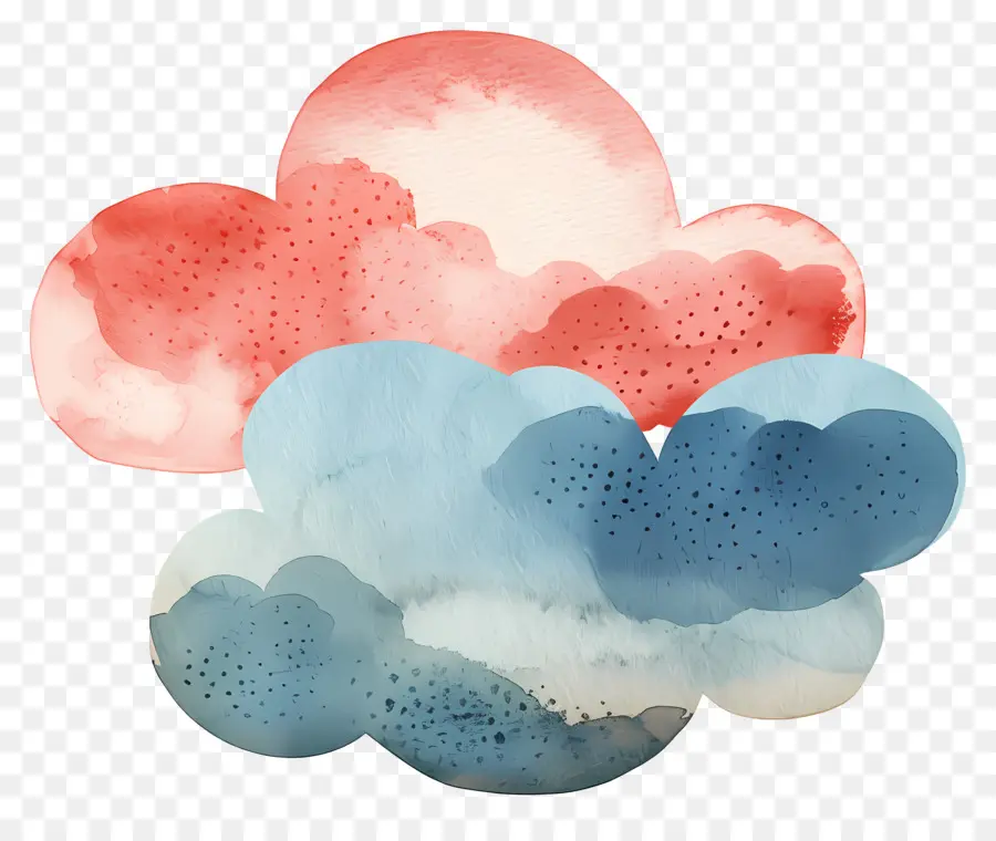 облако，акварельная живопись PNG