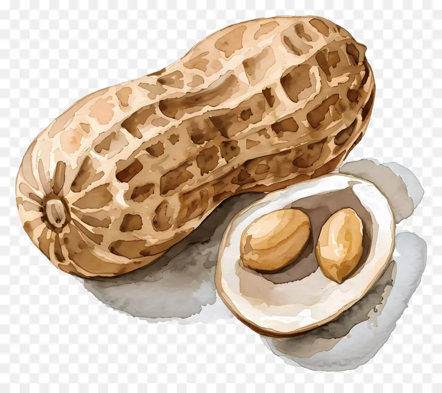Peanut，акварельная живопись PNG
