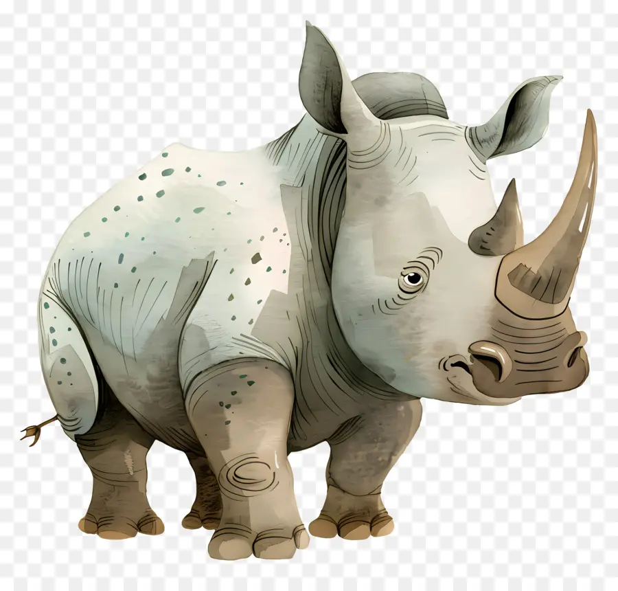 носорог，белый носорог PNG