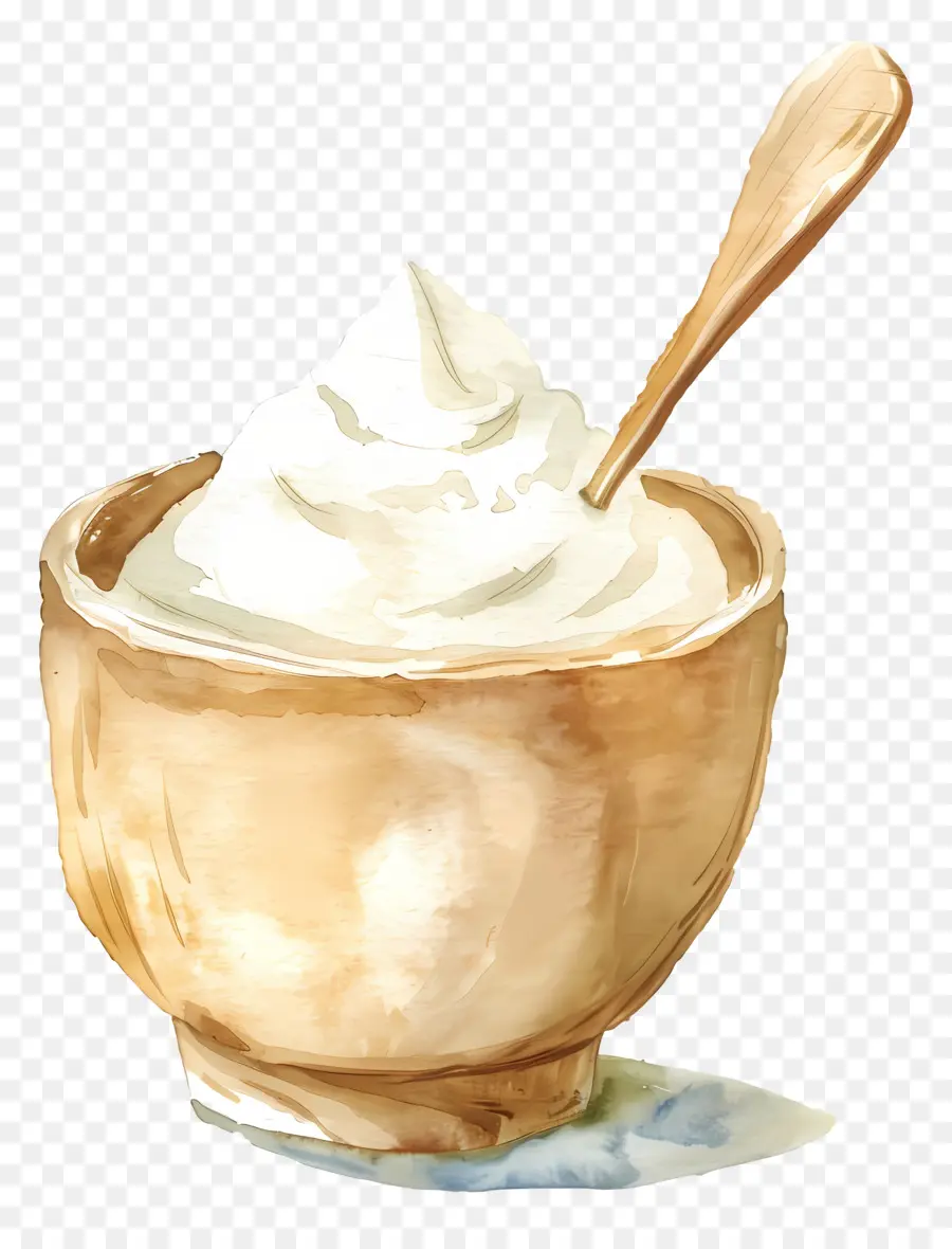 Yogurt，акварельная живопись PNG