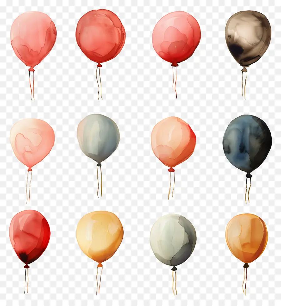 Воздушный шар，акварельные воздушные шары PNG