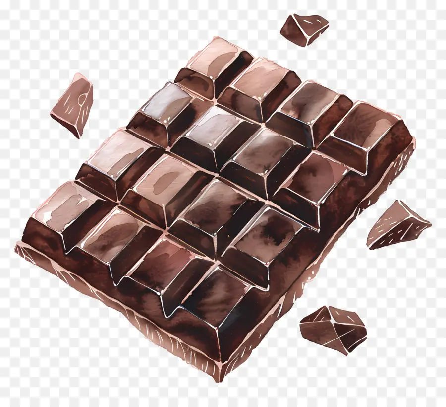 шоколадный батончик，Темный шоколад PNG