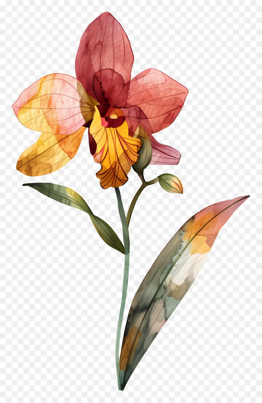 орхидея，цветок PNG