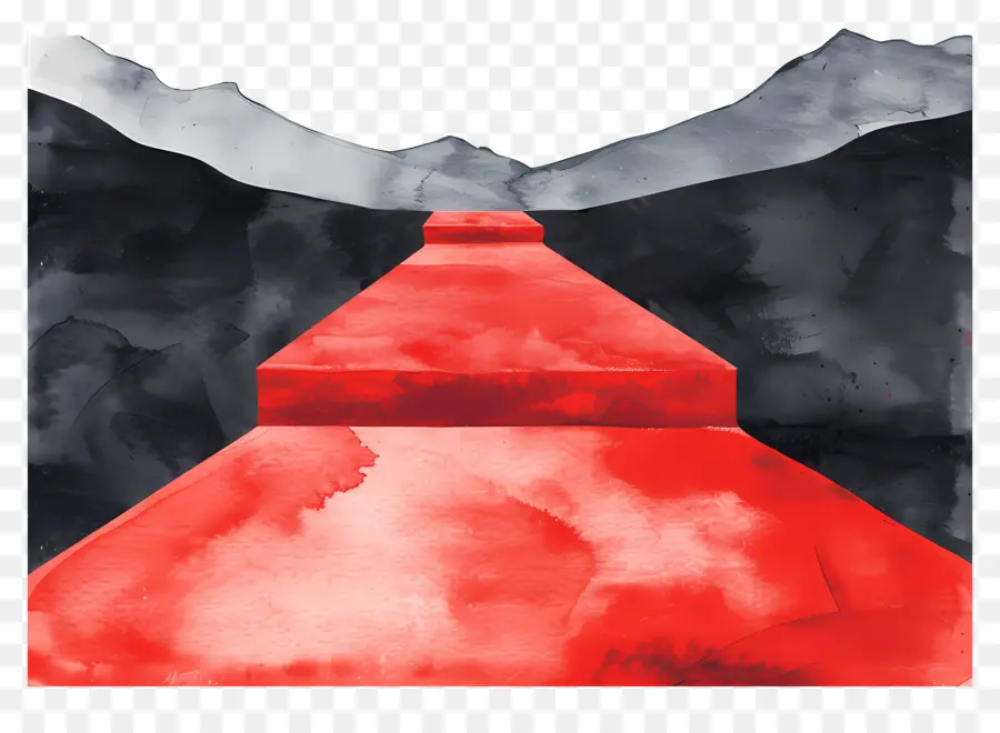 красный ковер，Красная лестница PNG