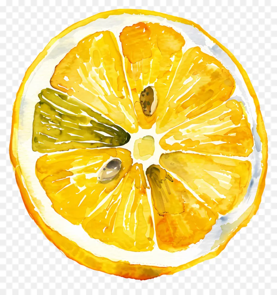 Половина лимона，акварельная живопись PNG