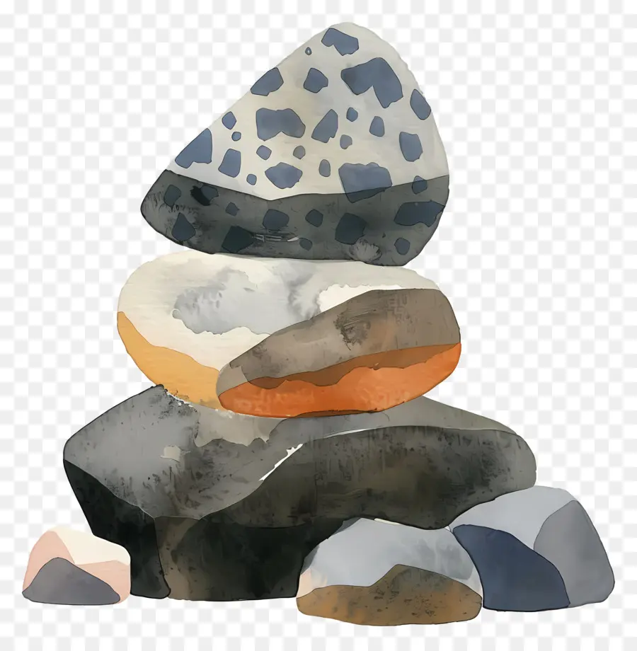 Stone，акварельные иллюстрации PNG