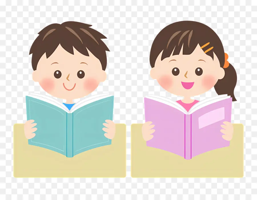 Образование，дети читают PNG