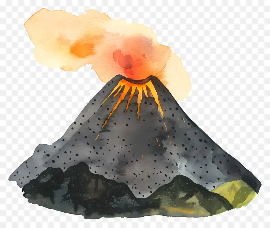 вулкан，Дым PNG