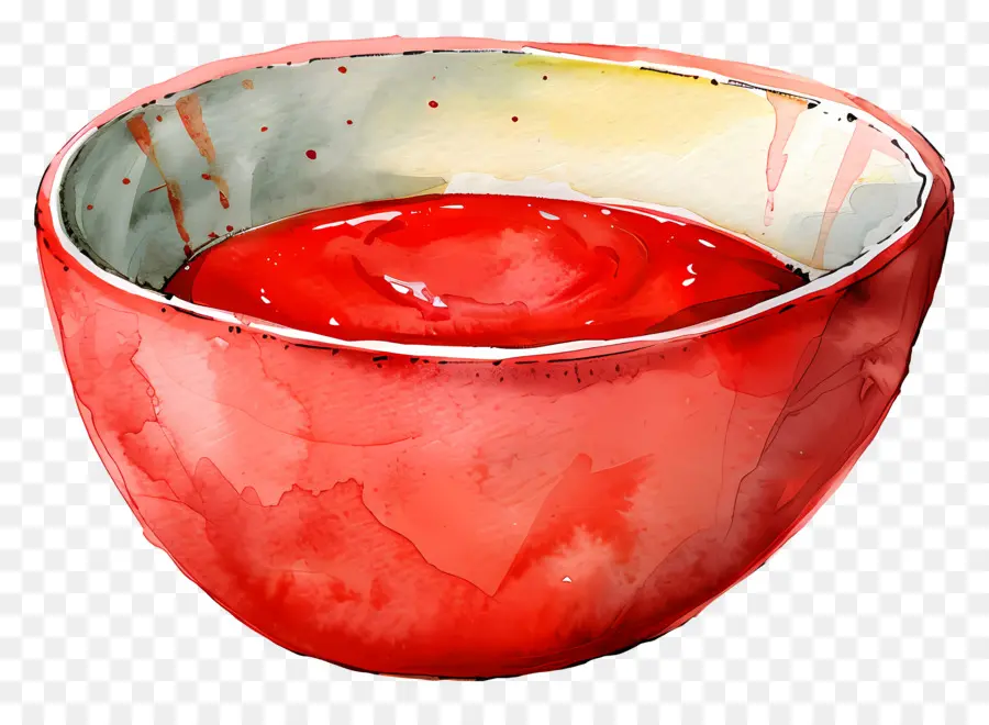 Кетчуп чаша，красная жидкость PNG