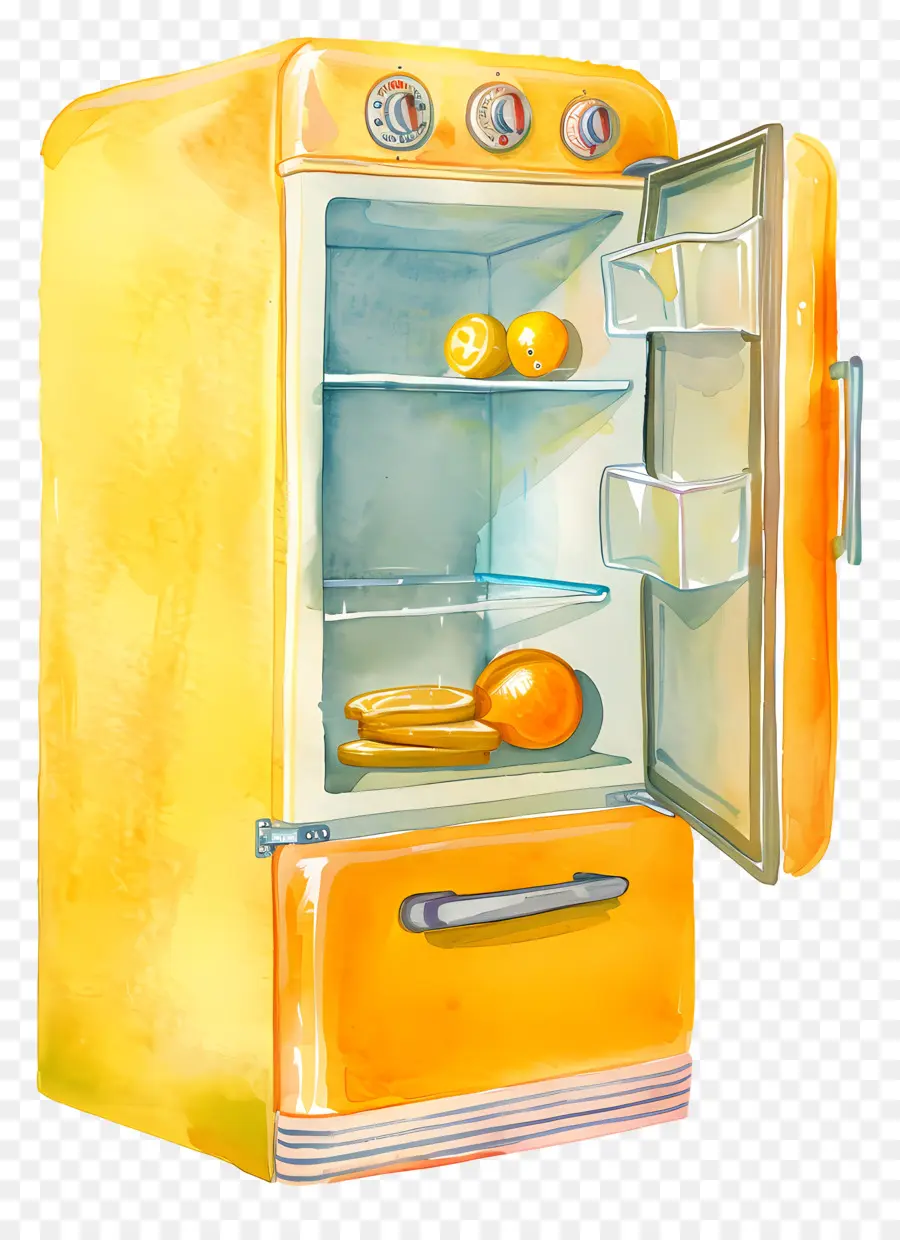 холодильник，Винтажный холодильник PNG