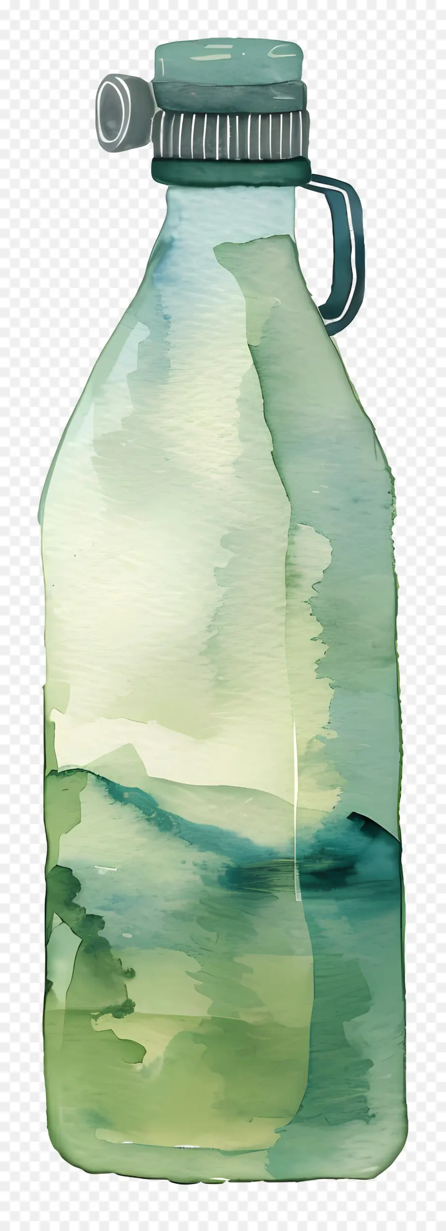 бутылка воды，акварельная живопись PNG