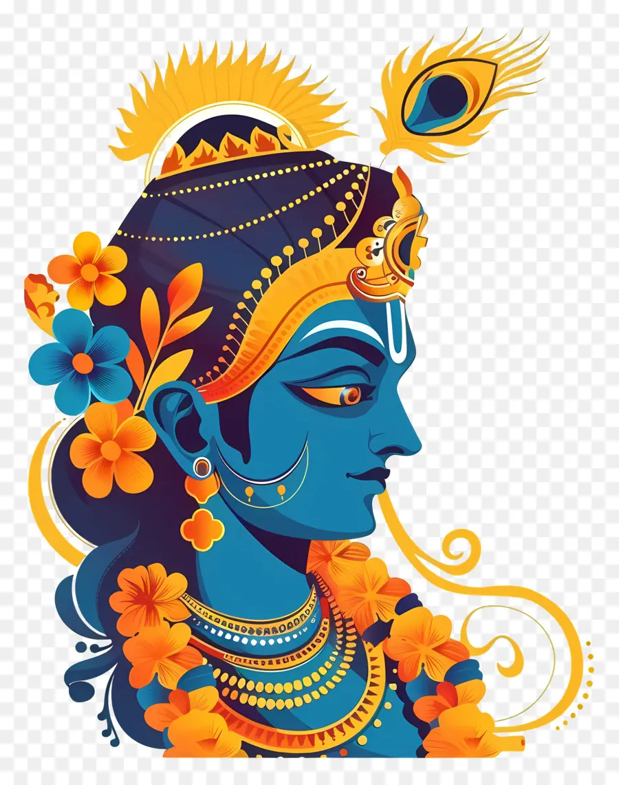 Кришна Джанмаштами ，индуистский Бог PNG
