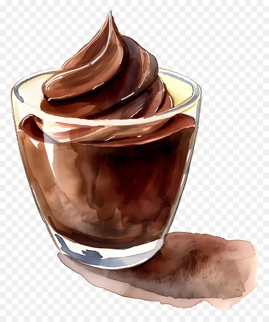 Шоколадный пудинг，Шоколадный мусс PNG