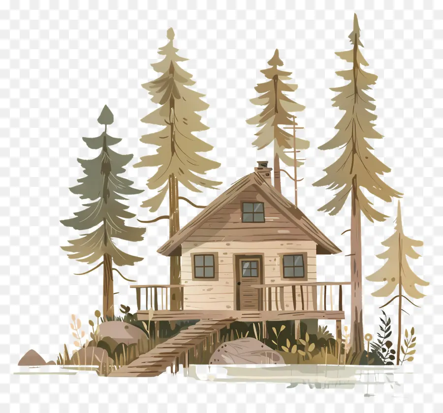 летняя фон，Cabin PNG