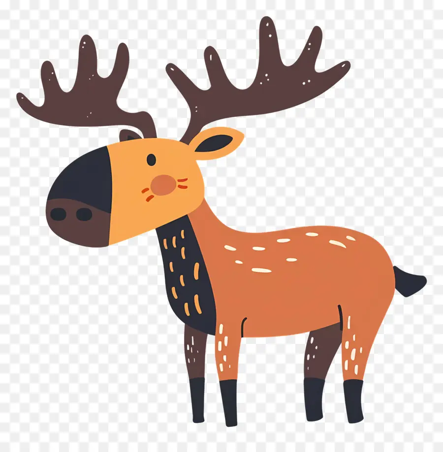 Лось，Cartoon Deer PNG