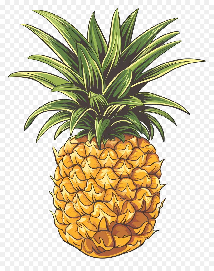 Pineapple，Тропические фрукты PNG