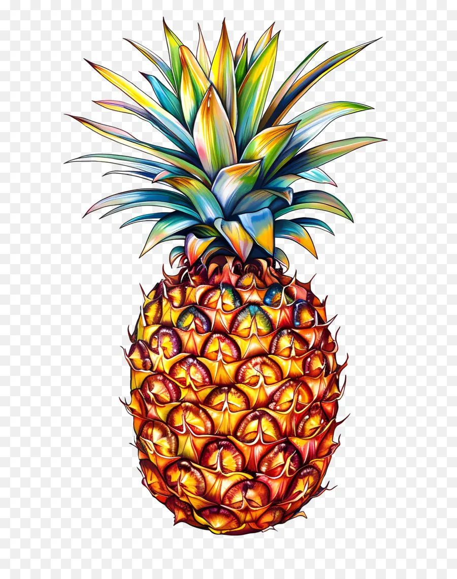 Pineapple，Тропические фрукты PNG