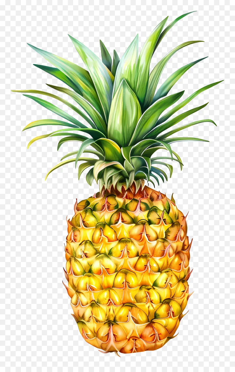 Pineapple，живопись PNG