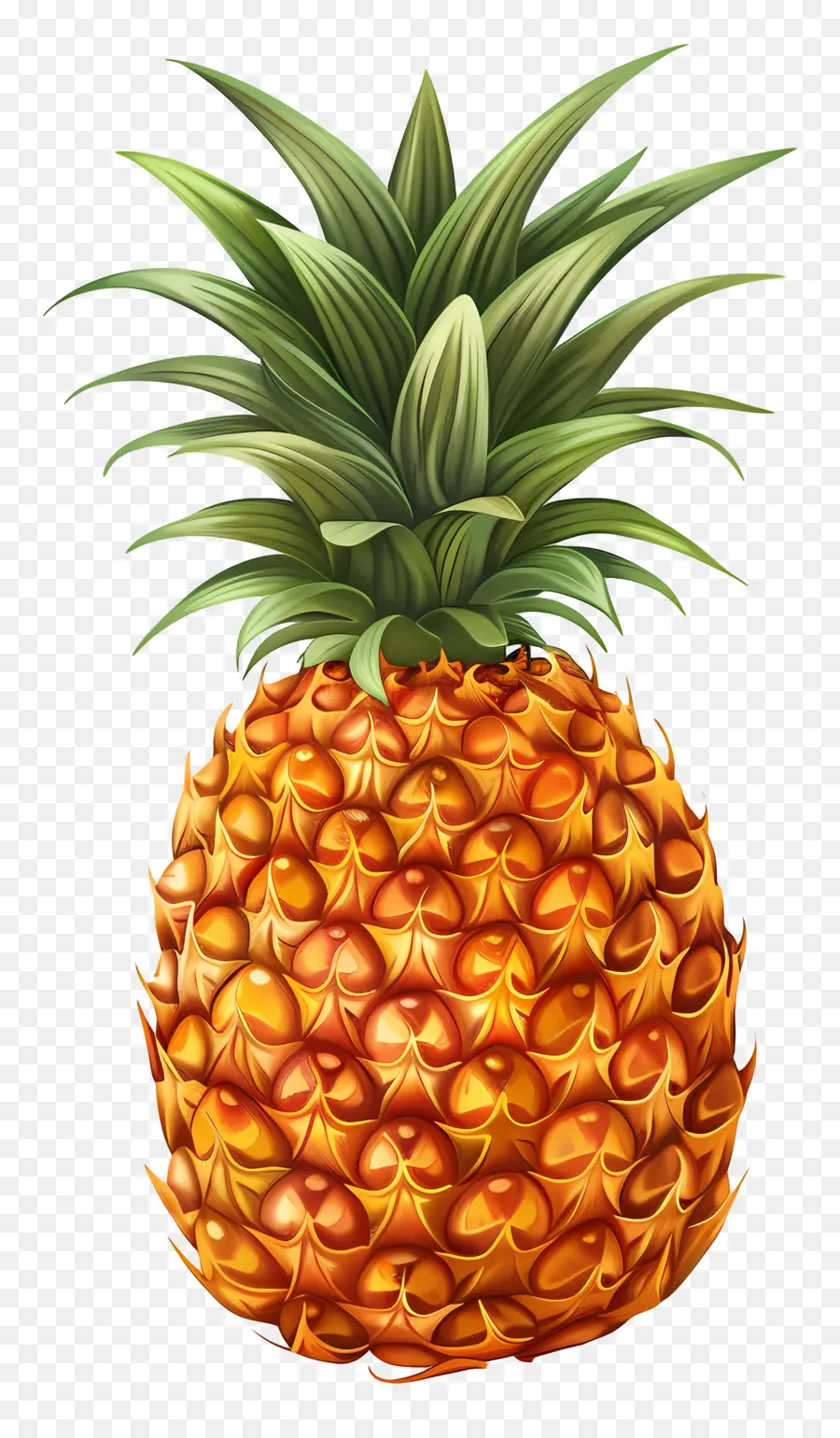 Pineapple，спелый фрукт PNG