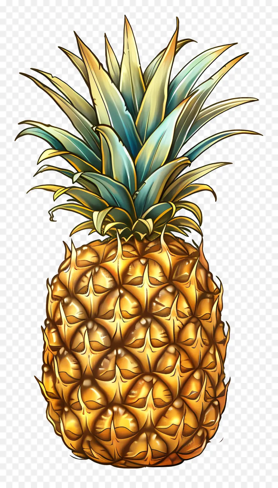 Pineapple，Тропические фрукты PNG