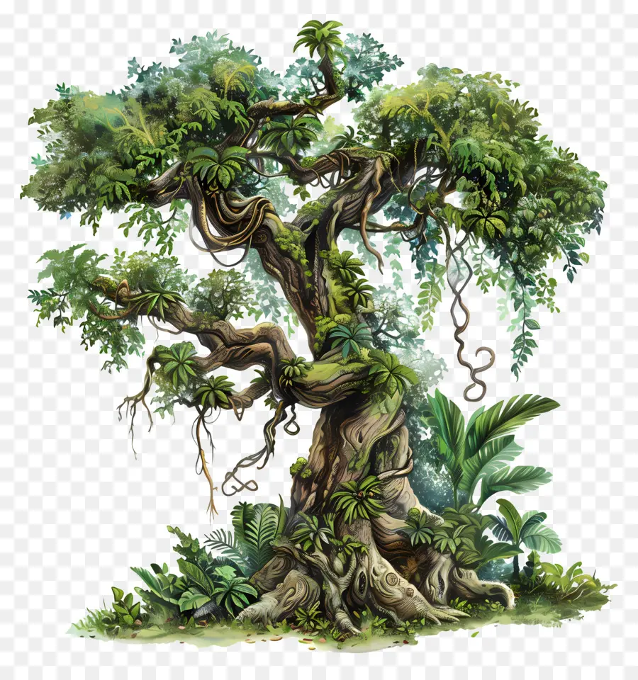 Джунгл дерево，Дерево PNG