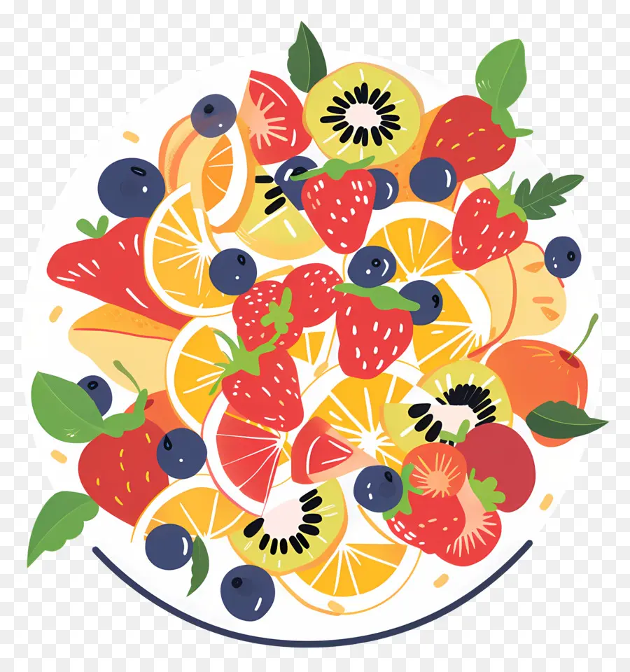 Фруктовый салат，Fruits PNG