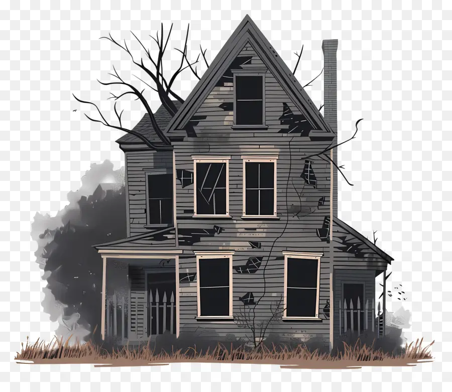 Дом с привидениями，старый дом PNG