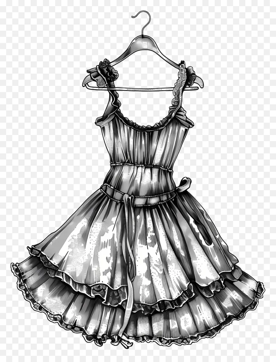 вешалка с платьем，Классическое стиль платье PNG