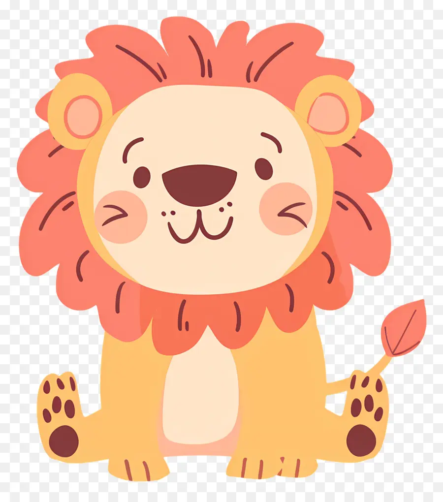 Doodle Lion，мультфильм Лев PNG