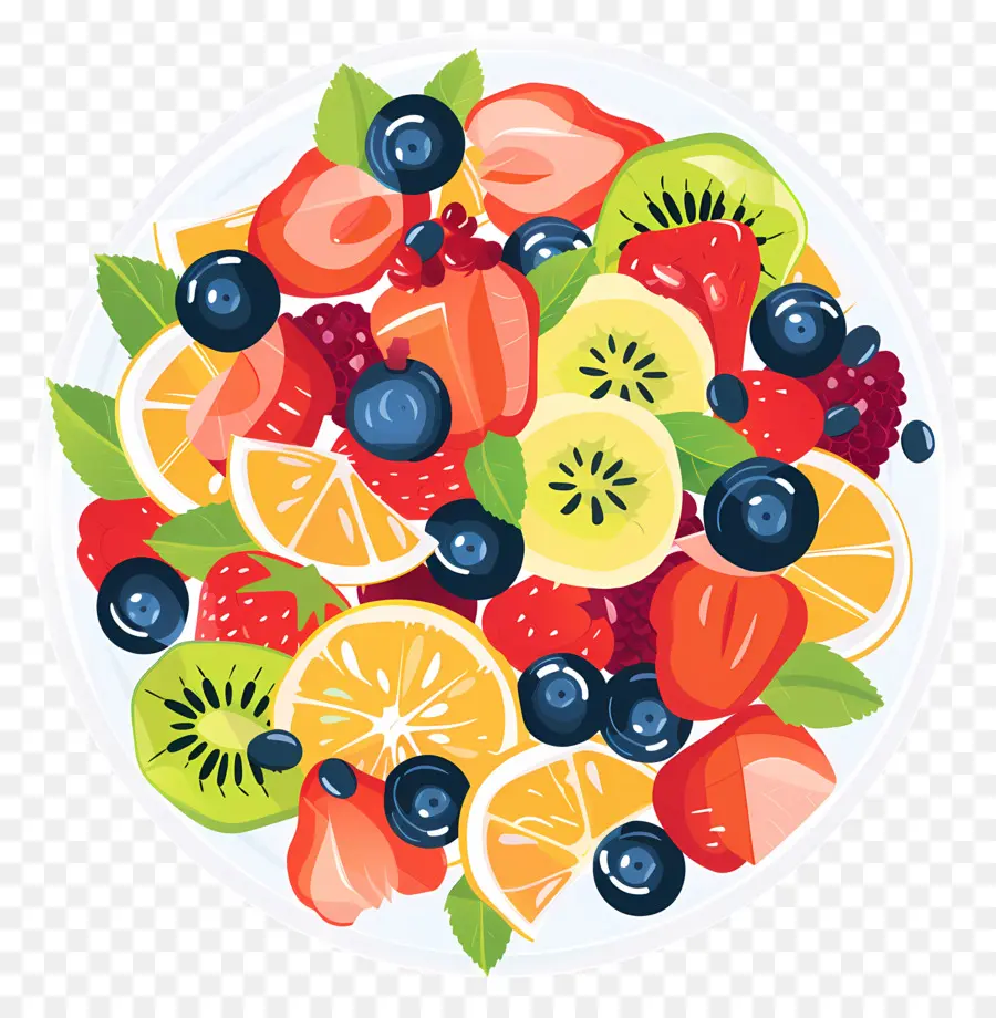 Фруктовый салат，Fruit Plate PNG