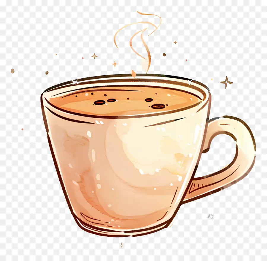 каракули кофе，Hot Coffee PNG