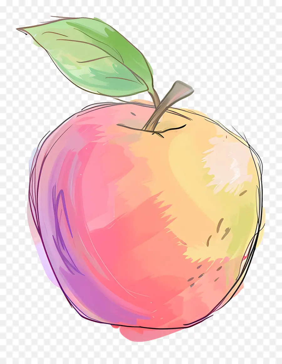 Doodle Apple，Груша PNG