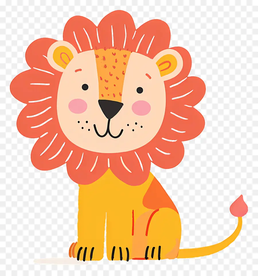 Doodle Lion，мультфильм Лев PNG