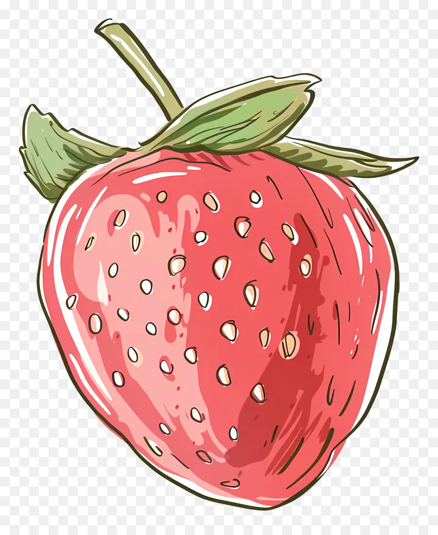 Doodle Strawberry，Клубничный PNG