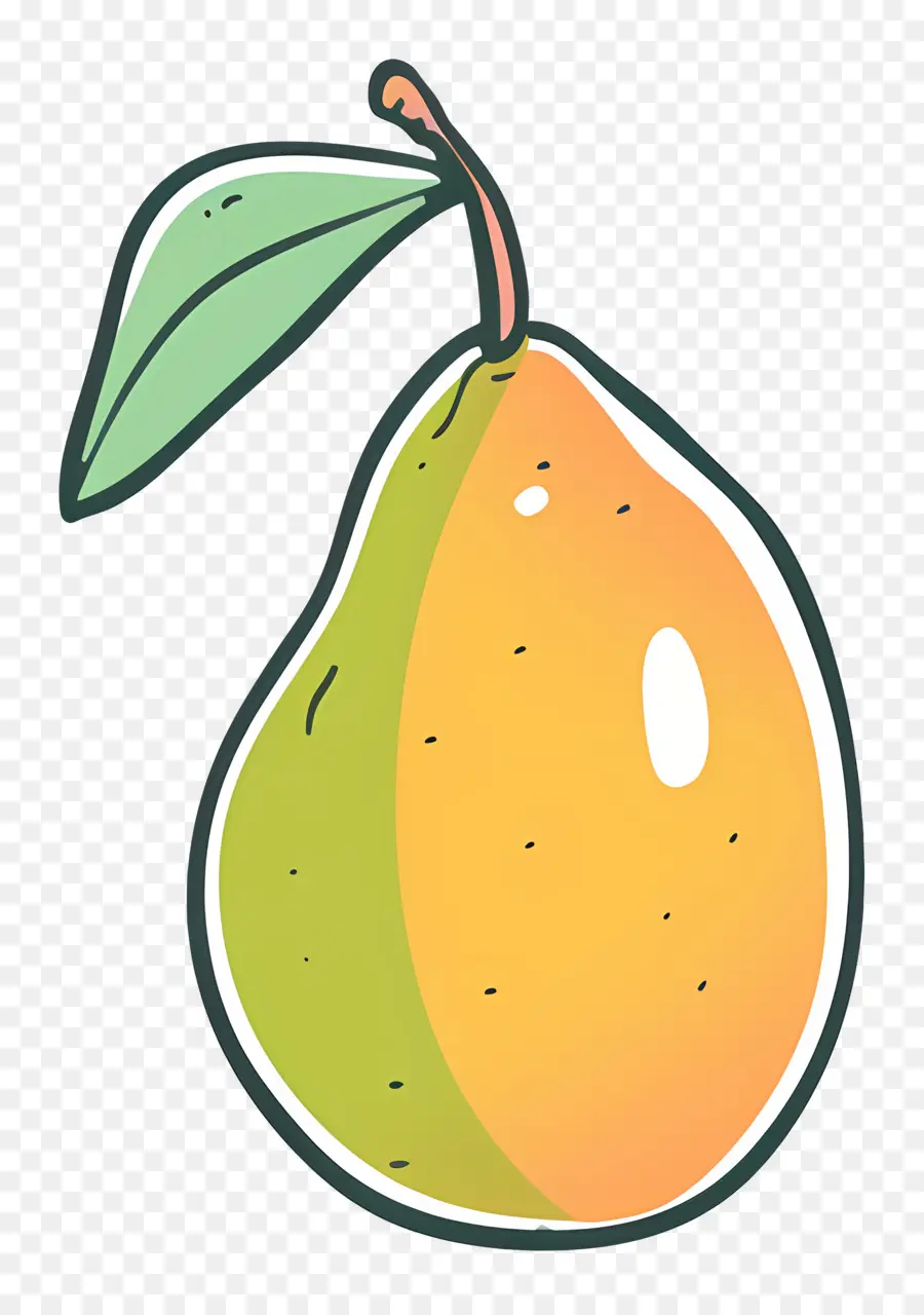 Doodle Mango，Желтая груша PNG