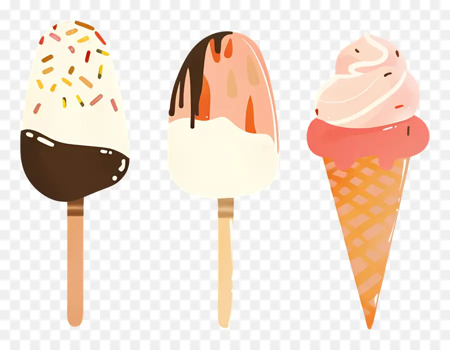 мороженое клипарт，Ice Cream Cones PNG