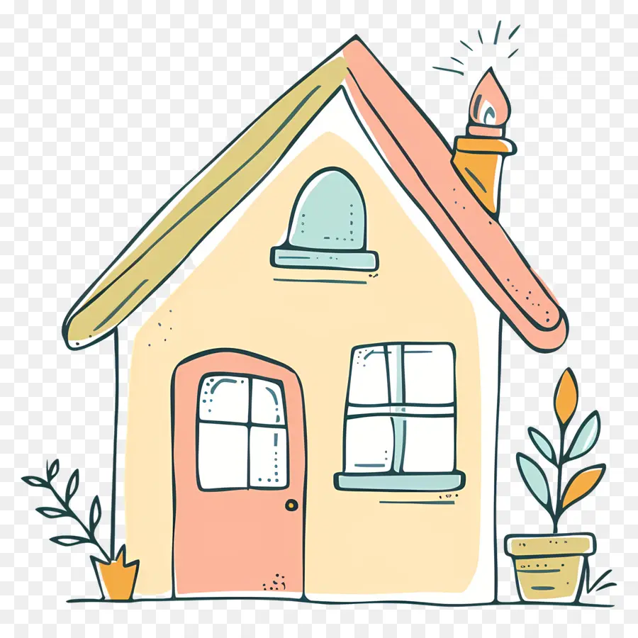 Doodle House，небольшой дом PNG