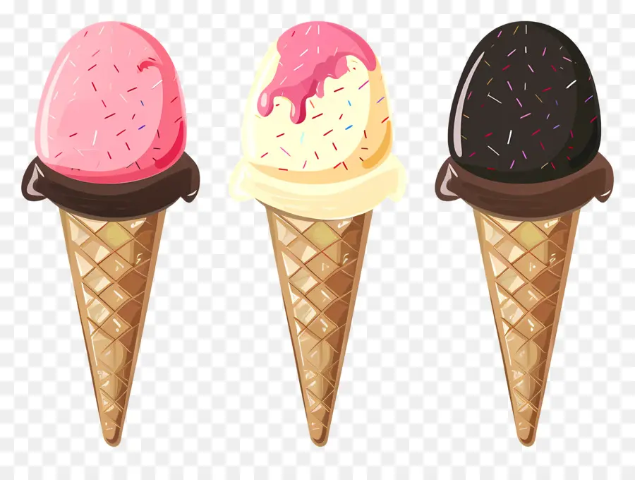 мороженое клипарт，Ice Cream Cones PNG