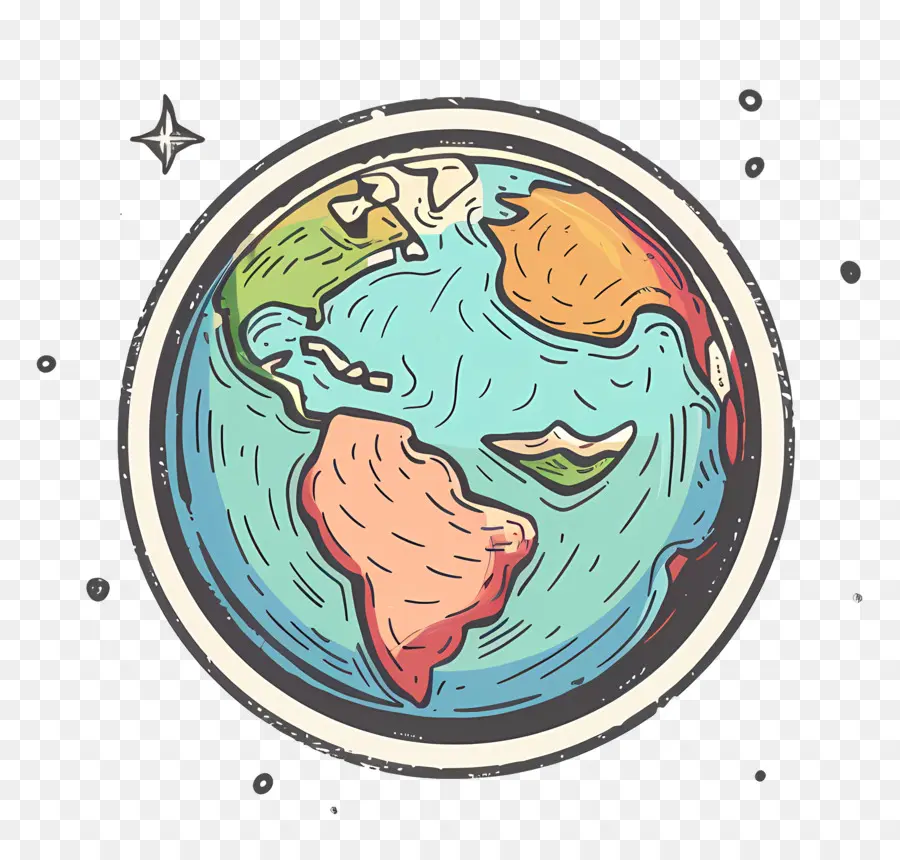 Doodle Earth，Глобус PNG