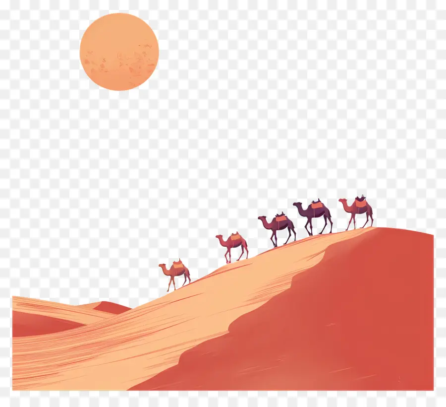 Sahara Desert，Camels PNG