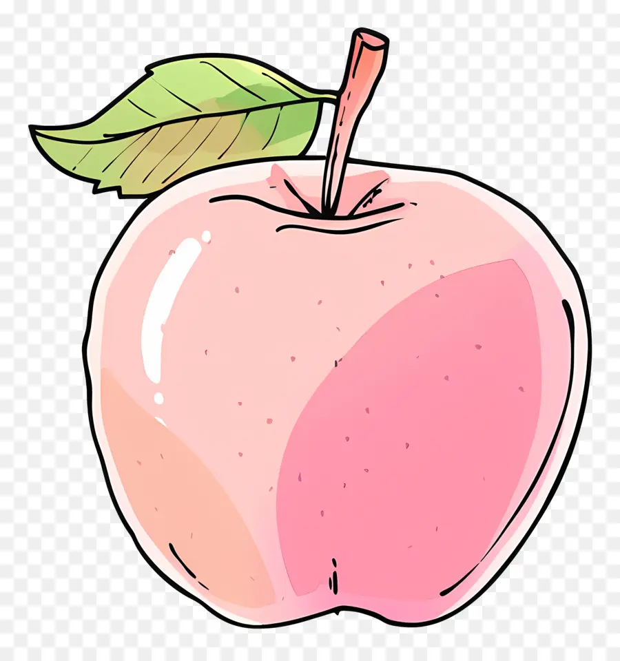 Doodle Apple，Розовое Яблоко PNG