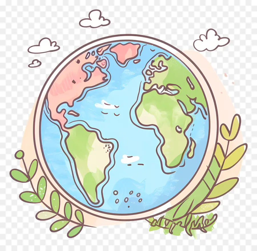 Doodle Earth，Земля PNG